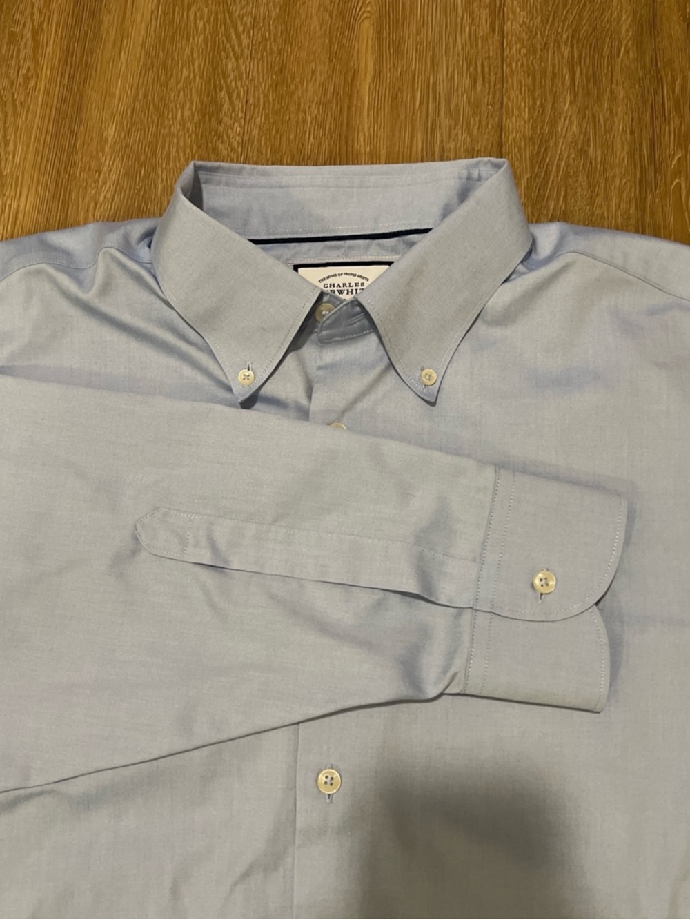 Charles Tyrwhitt Pale Blue Button-Down Dress Shirt - Men's